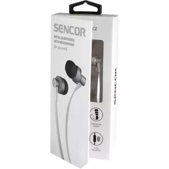 SEP 300 MIC WHITE MET HEADPHONES SENCOR