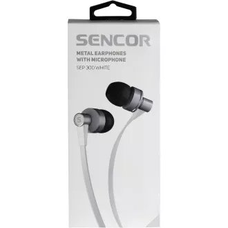 SEP 300 MIC WHITE MET HEADPHONES SENCOR