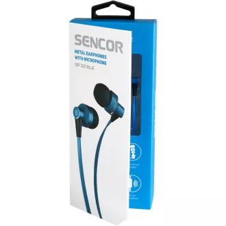 SEP 300 MIC BLUE MET HEADPHONES SENCOR