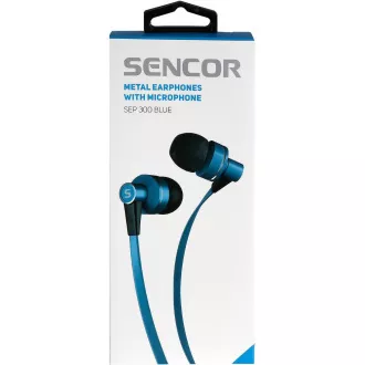 SEP 300 MIC BLUE MET HEADPHONES SENCOR