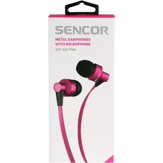 SEP 300 MIC PINK MET HEADPHONES SENCOR