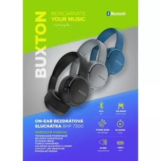 BHP 7300 FEKETE FEJHALLGATÓ BT BUXTON