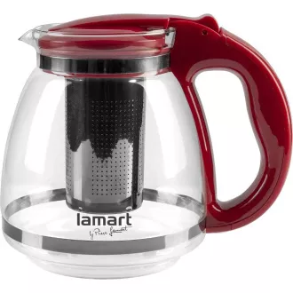 LT7074 TEÁSKANNA 1,5L VÖRÖS VERRE LAMART LT7074 TEÁSKANNA 1,5L VÖRÖS VERRE LAMART