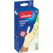 NATÚR LATEX KESZTYŰ M/L 10DB VILEDA