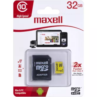 MicroSDHC 32 GB CL10 + Adpt 854718 MAXELL