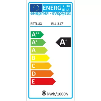 RLL 317 A60 A60 E27 PIR izzó 8W WW RETLUX