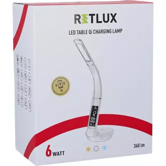 RTL 203 stm.LED lámpa.fehér Qi 6W RETLUX