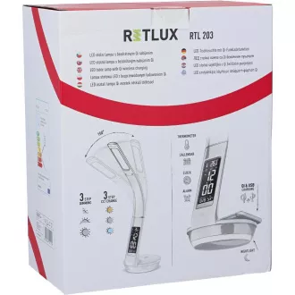 RTL 203 stm.LED lámpa.fehér Qi 6W RETLUX