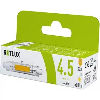 RLL 457 R7S J78 4,5W LED KOB WW RETLUX