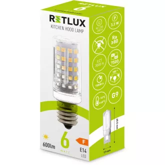 RLL 459 E14 E14 6W motorháztető sütő WW RETLUX