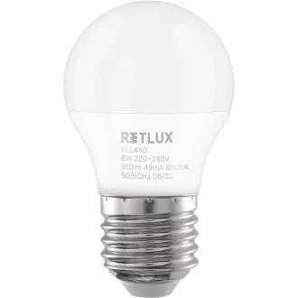 RLL 440 G45 E27 miniG 6W DL RETLUX RLL 440 G45 E27 miniG 6W DL RETLUX