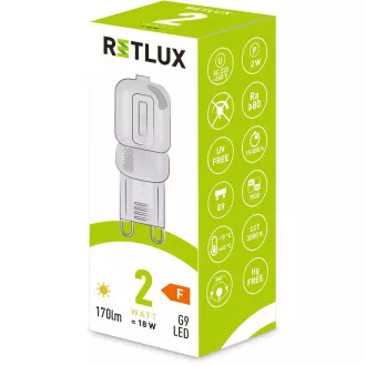 RLL 461 G9 G9 2W LED WW RETLUX