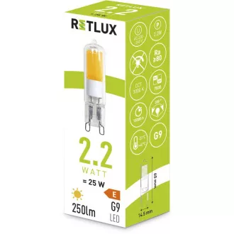 RLL 455 G9 G9 COB 2,2W LED WW RETLUX