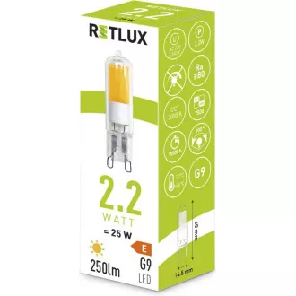 RLL 455 G9 G9 COB 2,2W LED WW RETLUX
