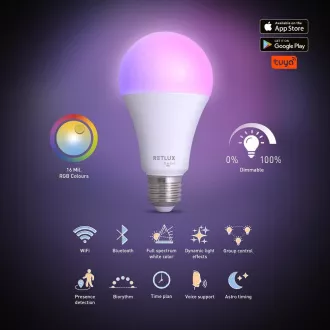 RSH 104 A70 E27 izzólámpa 14 W RGB CCT RETLUX