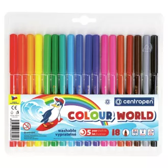 Marker Centropen 7550/18 18 színű hengeres hegy 1mm