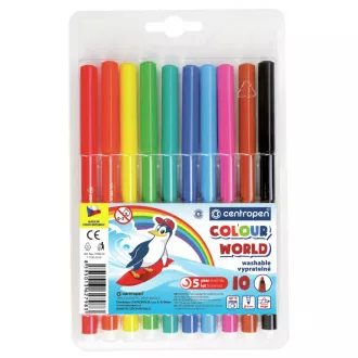 Marker Centropen 7550/10 10 színű hengeres hegy 1mm