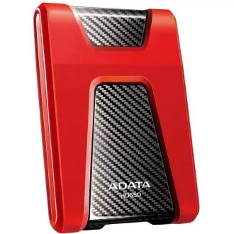 ADATA külső merevlemez 2TB USB 3.1 DashDrive Durable HD650, piros (gumi, ütésálló)
