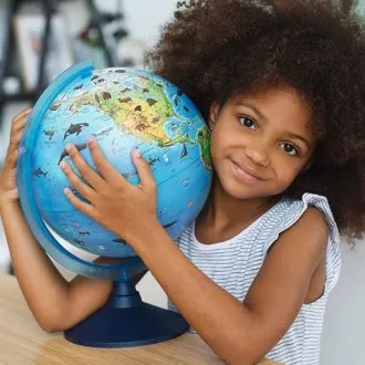 Alaysky Globe 25 cm Zoogeográfiai földgömb óvodásoknak, angol nyelvű feliratokkal