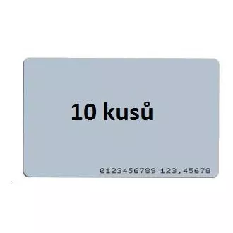 ISO kártya 10 csomagos, RFID 125kHz EM4200, RO, nyomtatott címkeszám a kártyán