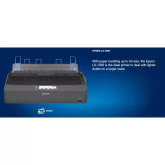 Epson mátrix nyomtató LX-1350 A3, 9 tűk, No. 357 / s, 1 + 4 másolat, USB 2.0, LPT, RS232 Epson mátrix nyomtató LX-1350 A3, 9 tűk, No. 357 / s, 1 + 4 másolat, USB 2.0, LPT, RS232