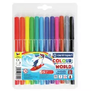 Marker Centropen 7550/12 12 színű hengeres hegy 1mm