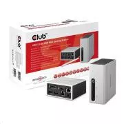 Club3D dokkolóállomás USB-A 8v1, 1xHDMI, 1xDVI, 4xUSB, 1xRJ45, 1x3.5mm, szürke, szürke