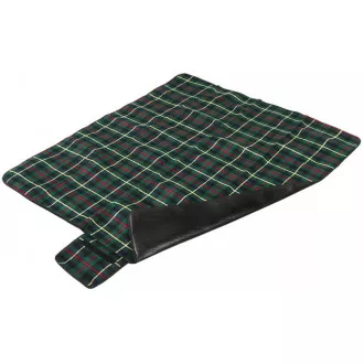 Piknik takaró 150x130 cm, kockás-zöld