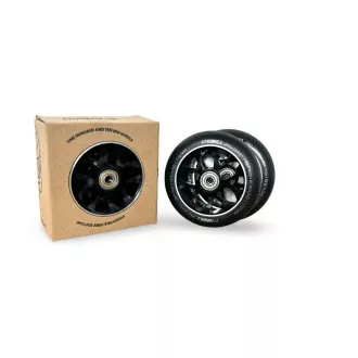 Pótkerék freestyle robogóhoz 110mm, alumínium, 2 db, fekete-ezüst