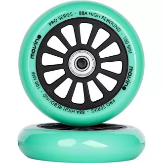 MOVINO pótkerék freestyle rollerhez 100mm, PP, 2 db, Fekete