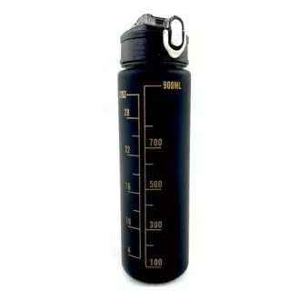 Motivációs sportpalack 3in1, 2000 ml   900 ml   300 ml, Fekete