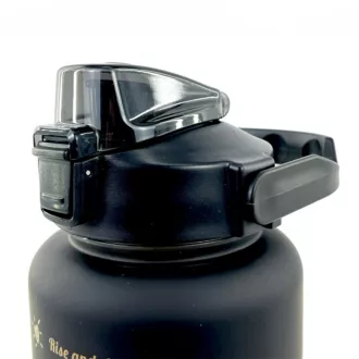 Motivációs sportpalack 3in1, 2000 ml   900 ml   300 ml, Fekete