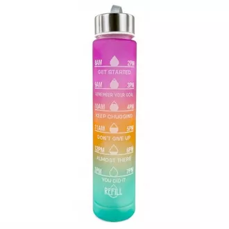 Motivációs sportpalack 3in1, 2000 ml   900 ml   300 ml, Fekete