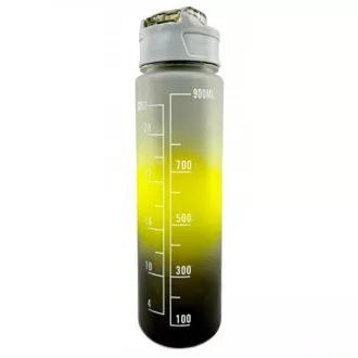 Motivációs sportpalack 3in1, 2000 ml   900 ml   300 ml, Fekete