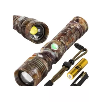 Taktikai zseblámpa Bailong ZOOM CREE LED, álcázva Taktikai zseblámpa Bailong ZOOM CREE LED, álcázva
