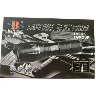 Zseblámpa Bailong BL-8668, CREE XM-L T6 típusú LED   figyelmeztető fogantyú