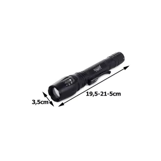 Zseblámpa Bailong BL-8668, CREE XM-L T6 típusú LED   figyelmeztető fogantyú