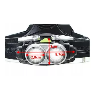 USB fényszóró LED CREE, led típus 2x XM-L T6X USB fényszóró LED CREE, led típus 2x XM-L T6X