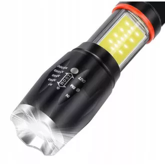 USB zseblámpa COB U3 LED ZOOM funkcióval 9W