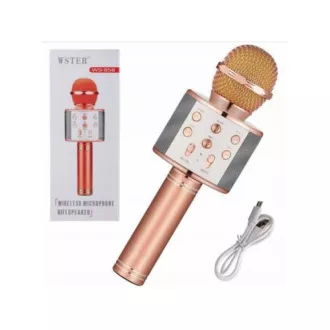 Karaoke bluetooth mikrofon hangszóróval, Ezüst