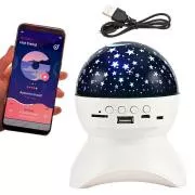 Éjszakai LED csillagvetítő USB-vel, fehér