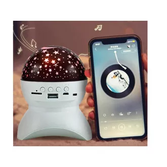 Éjszakai LED csillagvetítő USB-vel, fekete