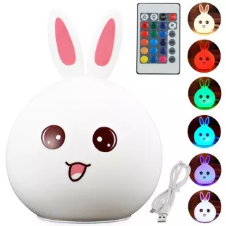 Gyermek LED-es éjjeli lámpa KING   RGB vezérlő