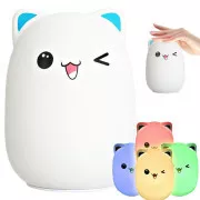 Gyermek LED-es éjjeli lámpa CAT RGB