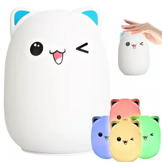 Gyermek LED-es éjjeli lámpa CAT RGB