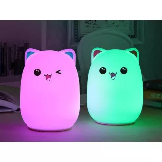 Gyermek LED éjszakai fény CAT RGB   USB kábel