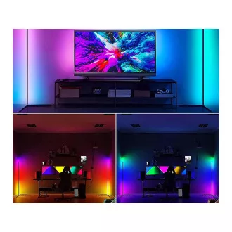 RGB LED sarok állólámpa, távirányítóval