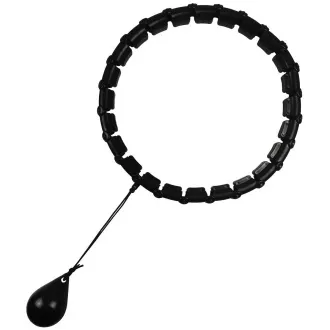 Masszázs Hula Hop ENERO FIT, 115 cm, fekete, súlyokkal