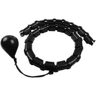 Masszázs Hula Hop ENERO FIT, 115 cm, fekete, súlyokkal