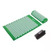 Akupresszúra PREMIUM tornaszőnyeg párnával 67x42x2 cm, Fekete